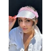 Pembe Renk Taçlı Vizör Şapka