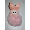 Pembe Renk Tavşan Figürlü Peluş Simit Toka