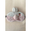 Pembe Renk Tavşan Figürlü Peluş Uyku Bandı
