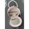 Pembe Renk Unicorn Figürlü İnci Detaylı Çanta Detaylı Takı Kutusu/Organizer
