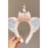 Pembe Renk Unicorn Figürlü Peluş Taç