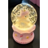 Pembe Renk Unicorn Işıklı Mini Küre
