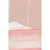 Pembe Renk Washbag Yazılı Su Geçirmez Büyük Boy Makyaj Çantası