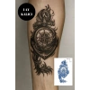Pusula Figürlü Sonradan Kararan Yarı Kalıcı Geçici Dövme Tattoo