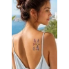 Renkli Deniz Kızı Mini Geçici Dövme Tattoo