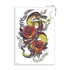 Renkli Güllü Yılan Geçici Dövme Tattoo