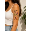 Renkli Tüy Geçici Dövme Tattoo