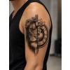 Saat ve Aslan Geçici Dövme Tattoo