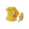 Sarı Renk Ayıcık Figürlü Çanta Detaylı Bel Göğüs Ayarlanabilir Kedi/Köpek Tasma