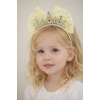 Sarı Renk Taş Detaylı Çocuk Taç
