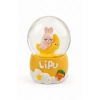 Sarı Renk Tavşan Figürlü Işıklı Mini Küre