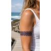 Şekil Şerit Sonradan Kararan Yarı Kalıcı Geçici Dövme Tattoo