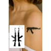 Silah Figürlü Mini Dövme Tattoo