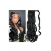 Siyah Cırtcırtlı Dalgalı At Kuyruğu Saç