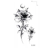 Siyah Gül Mini Geçici Dövme Tattoo