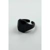 Siyah Renk Ayarlanabilir Çelik Erkek Yüzük