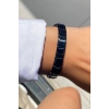 Siyah Renk Çelik Nomination Bileklik