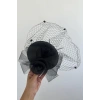 Siyah Renk Çiçek Detaylı Nikah Şapkası/Vualet Şapka