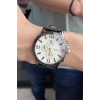 Siyah Renk Deri Kordonlu Çelik Erkek Saat