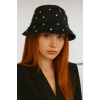 Siyah Renk Taş Detaylı Tasarım Şapka