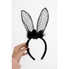 Siyah Renk Tavşan Figürlü Kulak Detaylı Işıklı Taç