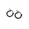 Siyah Renk Unisex Çelik Halka Küpe (Çift)