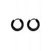 Siyah Renk Unisex Çelik Halka Küpe (Çift)