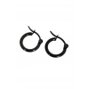 Siyah Renk Unisex Çelik Halka Küpe (Çift)