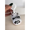 Siyah Ve Beyaz Kanatları Oynayan Panda Figürlü Anahtarlık