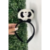 Siyah Ve Beyaz Renk Panda Figürlü Peluş Taç