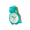 Su Yeşili Renk Dinazor Figürlü Dekoratif Alarmlı Masa Saati
