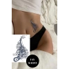 Tabanca Ve Çiçek Figürlü 12 Saat Sonra Kararan Geçici Dövme Tattoo