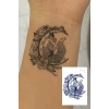 Tilki Ve Çiçek Figürlü 12 Saat Sonra Kararan Geçici Dövme Tattoo
