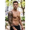 Tribal Figürlü 12 Saat Sonra Kararan Geçici Kol Dövme Tattoo