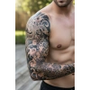 Tribal Figürlü 12 Saat Sonra Kararan Geçici Kol Dövme Tattoo
