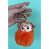Turuncu Renk Kız Figürlü Peluş Anahtarlık