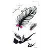 Tüy Ve Kız Mini Geçici Dövme Tattoo