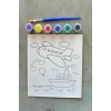 Uçak Desenli Boyama Seti