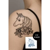 Unicorn Figürlü 12 Saat Sonra Kararan Geçici Mini Dövme Tattoo