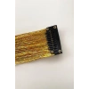 Altın Renk Simli Yan Çıtçıtlı Postiş Hair Tinsel Shiny Hair (50 CM)