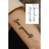 Yazılı 12 Saat Sonra Kararan Geçici Dövme Tattoo