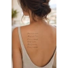 Yazılı Minimal Geçici Dövme Tattoo