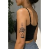 Yazılı Sonradan Kararan Yarı Kalıcı Geçici Dövme Tattoo