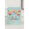 Yeşil Renk Balon Figürlü Karton Çanta