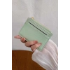 Yeşil Renk Deri Kadın Cüzdan/Kartlık