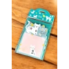 Yeşil Renk Kedi Figürlü Yapışkanlı Not Kağıdı