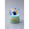Yeşil Renk Panda Figürlü Işıklı Küçük  Kar Küresi