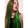 Yeşil Renk Simli Yan Postiş Hair Tinsel Shiny Hair (50 Cm)