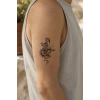 Yılan Pusula Geçici Dövme Tattoo