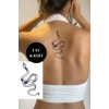 Yılan Sonradan Kararan Yarı Kalıcı Geçici Dövme Tattoo